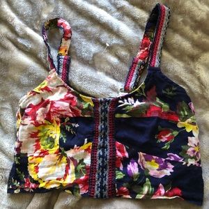 Unique Floral Free People Crop Top/Bralette
